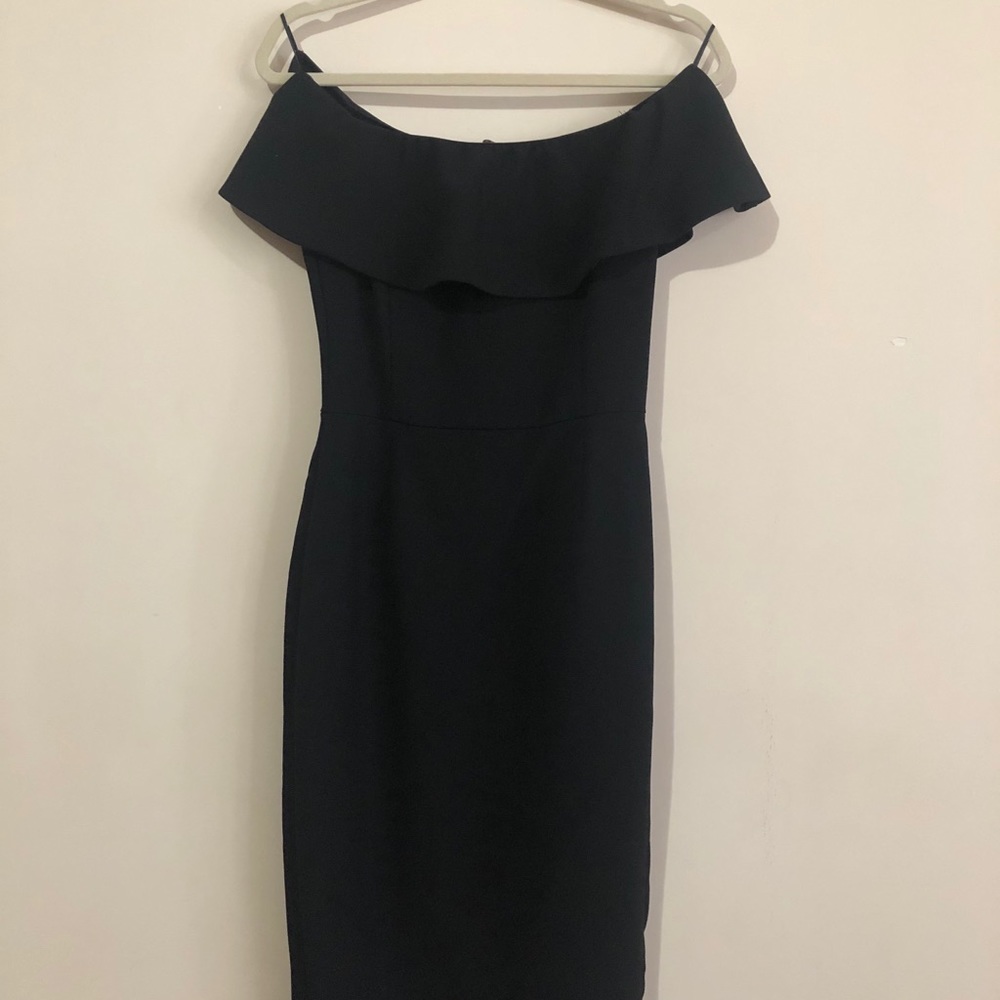 Zara Black Off the Shoulder Dress